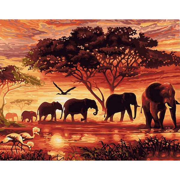 Family of Elephants Animal