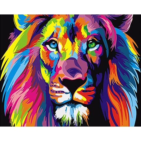 Colorful Lion Animal