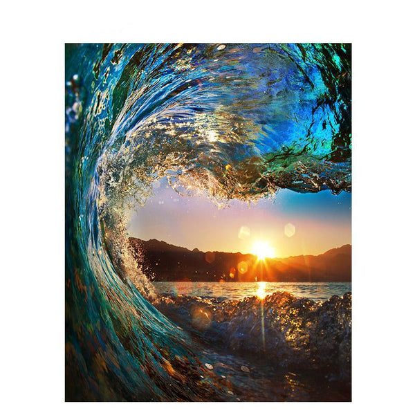 Sunset Wave Landscape